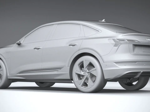Audi E-Tron Sportback S-line 2021 3D Model