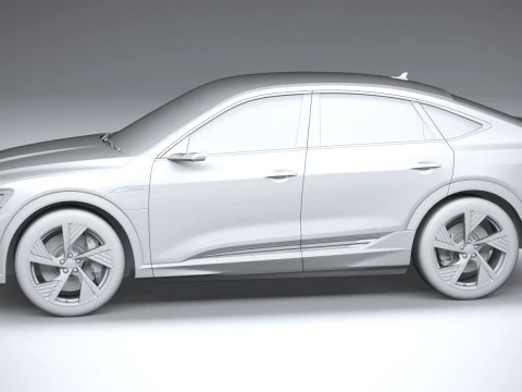 Audi E-Tron Sportback S-line 2021 3D Model