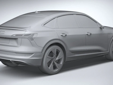 Audi E-Tron Sportback S-line 2021 3D Model