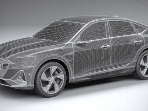 Audi E-Tron Sportback S-line 2021 3D-Modell