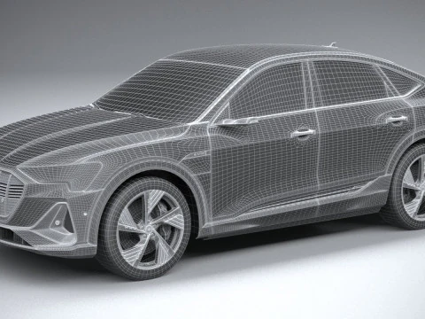 Audi E-Tron Sportback S-line 2021 3D Model