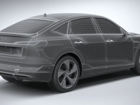 Audi E-Tron Sportback S-line 2021 3D Model
