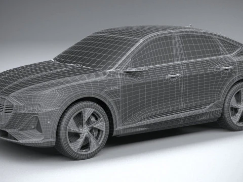 Audi E-Tron Sportback S-line 2021 3D Model