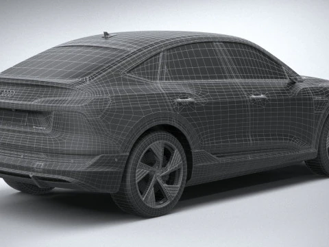 Audi E-Tron Sportback S-line 2021 3D Model