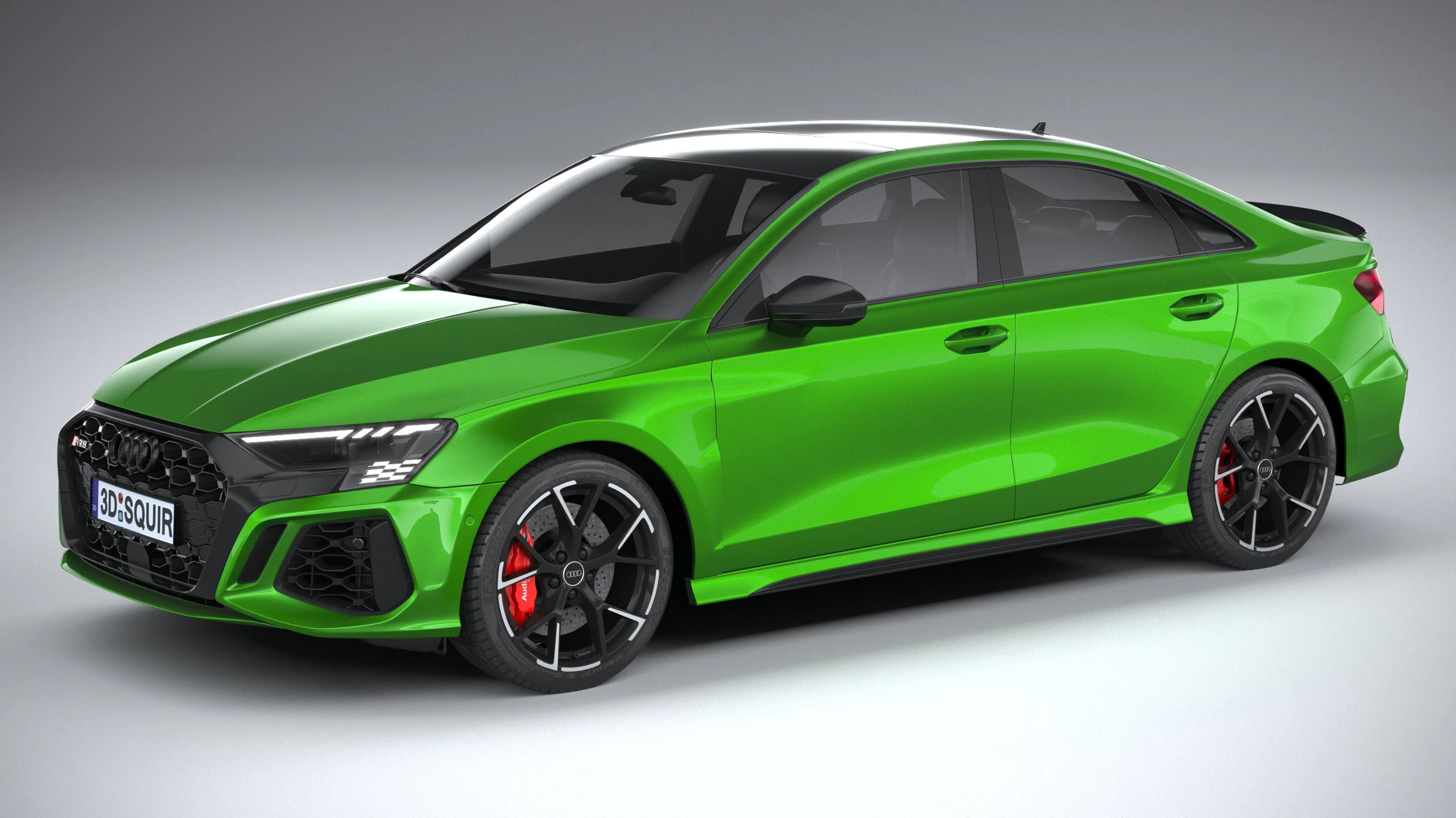 Audi RS3 Sedan 2022 3D Model .c4d .max .obj .3ds .fbx .stl .blend