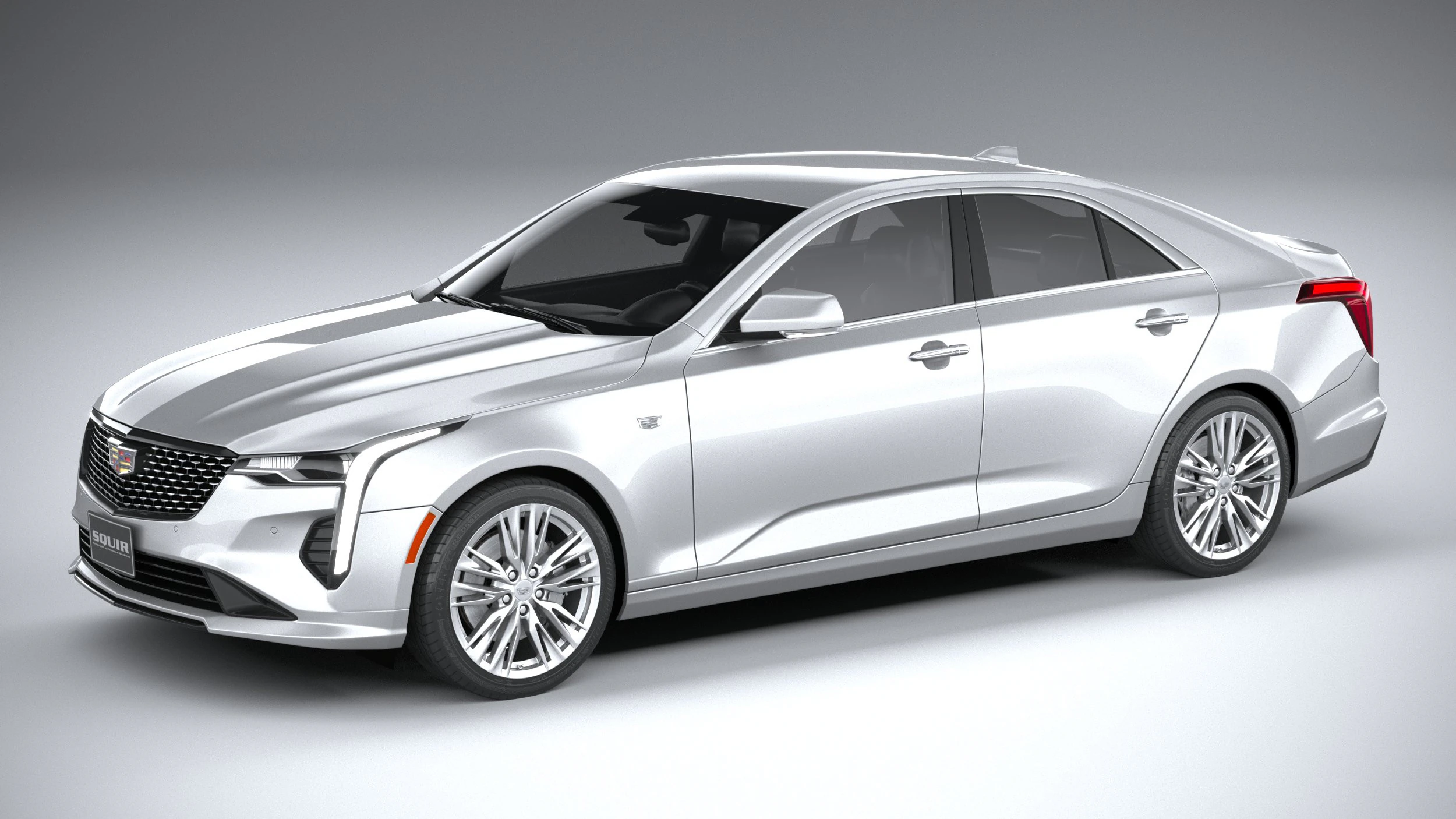Cadillac CT4 2020 3D Model .c4d .max .obj .3ds .fbx .stl .blend 