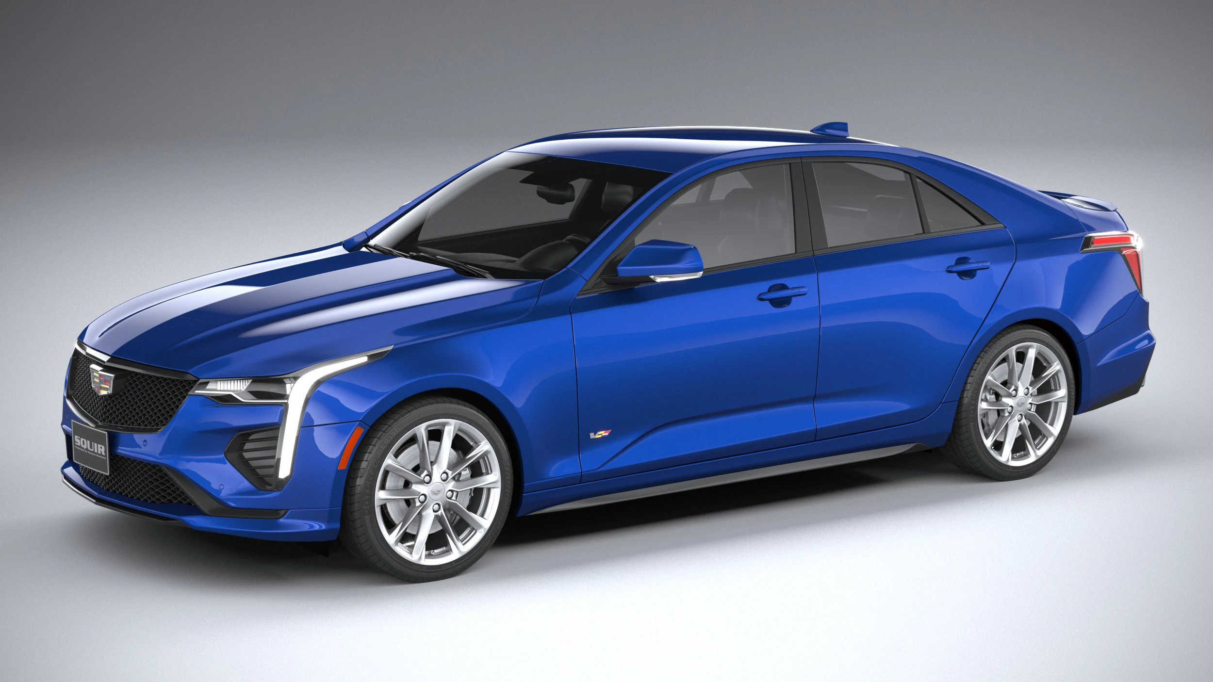 Cadillac CT4-V 2020 3D Model .c4d .max .obj .3ds .fbx .stl .blend 