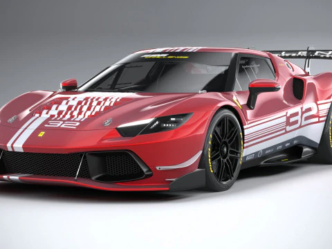 Ferrari 296 Challenge 2024 3D Model