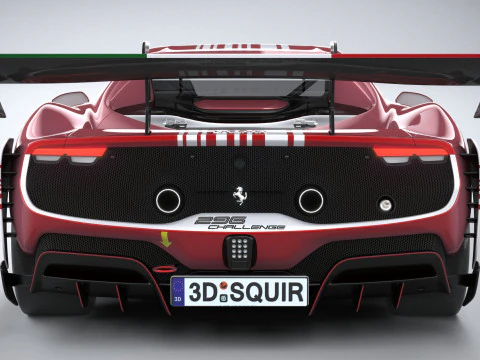 Ferrari 296 Challenge 2024 3D Model