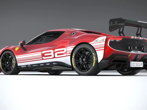 Ferrari 296 Challenge 2024 3D Model