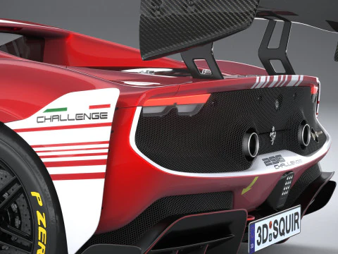 Ferrari 296 Challenge 2024 3D Model