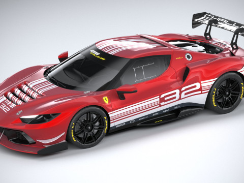 Ferrari 296 Challenge 2024 3D Модель