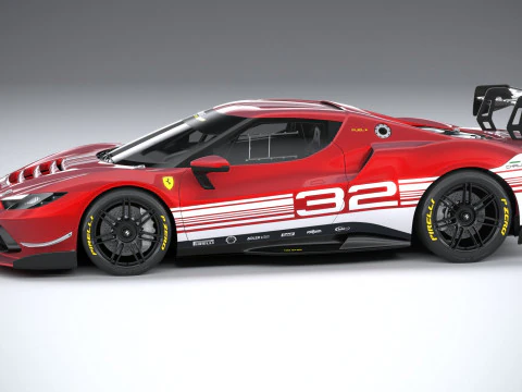 Ferrari 296 Challenge 2024 3D Model