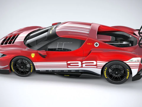 Ferrari 296 Challenge 2024 3D Model