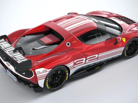 Ferrari 296 Challenge 2024 3D Model