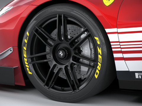 Ferrari 296 Challenge 2024 3D Модель