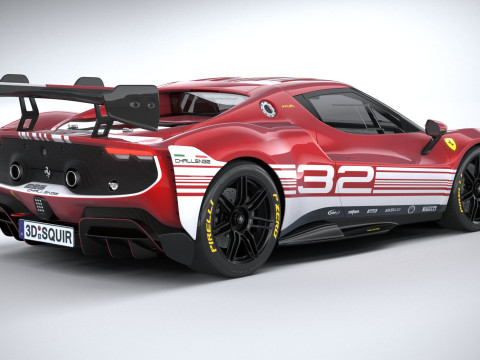 Ferrari 296 Challenge 2024 3D Модель