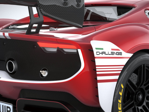 Ferrari 296 Challenge 2024 3D Модель