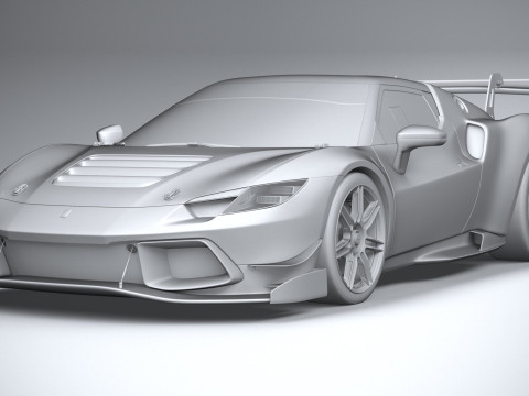 Ferrari 296 Challenge 2024 3D Модель