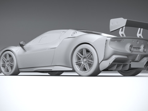 Ferrari 296 Challenge 2024 3D Модель