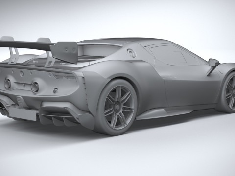 Ferrari 296 Challenge 2024 3D Модель