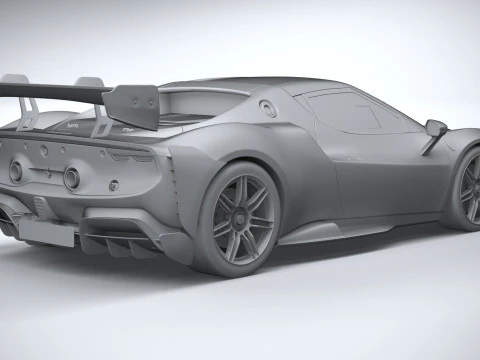 Ferrari 296 Challenge 2024 3D Model