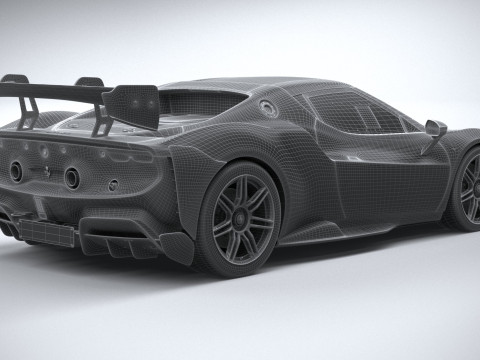 Ferrari 296 Challenge 2024 3D Модель