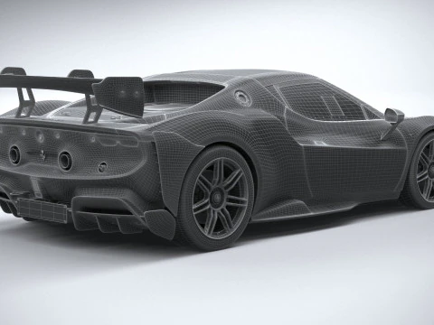 Ferrari 296 Challenge 2024 3D Model