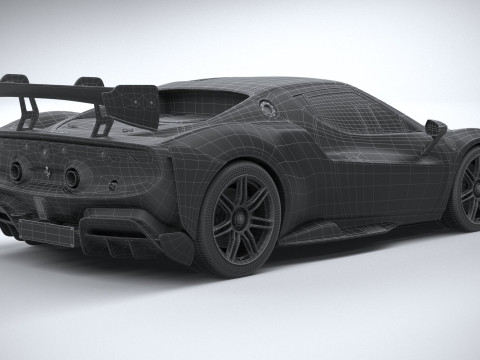 Ferrari 296 Challenge 2024 3D Модель