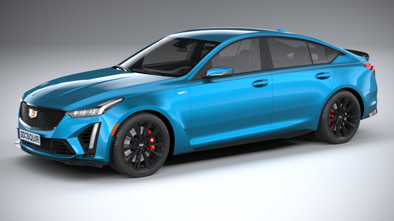 Cadillac CT5-V Blackwing 2022 3D-Modell .c4d .max .obj .3ds .fbx .stl .blend