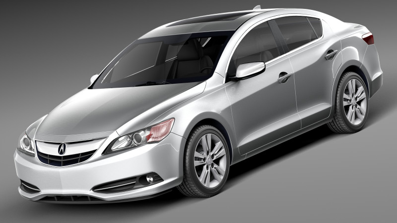 Acura ILX 2013 3D Модель .c4d .max .obj .3ds .fbx .stl .blend 