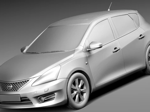 Nissan Tiida Versa 2013 3D Model
