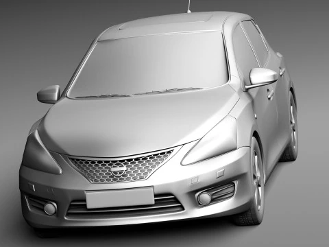 Nissan Tiida Versa 2013 3D Model