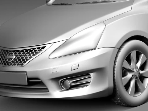 Nissan Tiida Versa 2013 3D Model