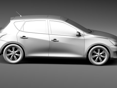 Nissan Tiida Versa 2013 3Dモデル