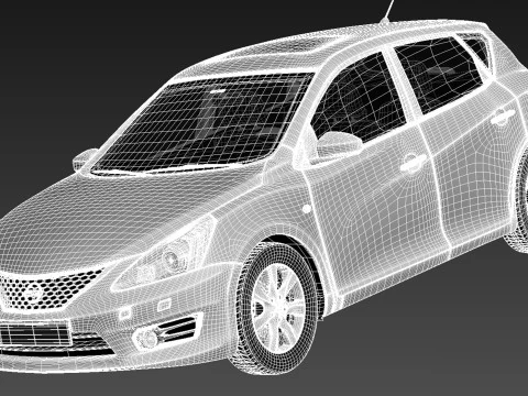 Nissan Tiida Versa 2013 3D Model