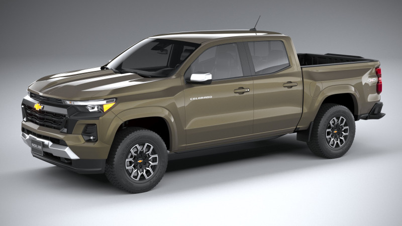 Chevrolet Colorado LT 2023 3D Модель .c4d .max .obj .3ds .fbx .stl .blend