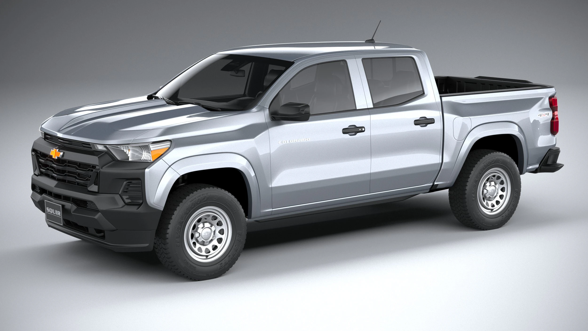 Chevrolet Colorado WT 2023 3D Model .c4d .max .obj .3ds .fbx .stl .blend 