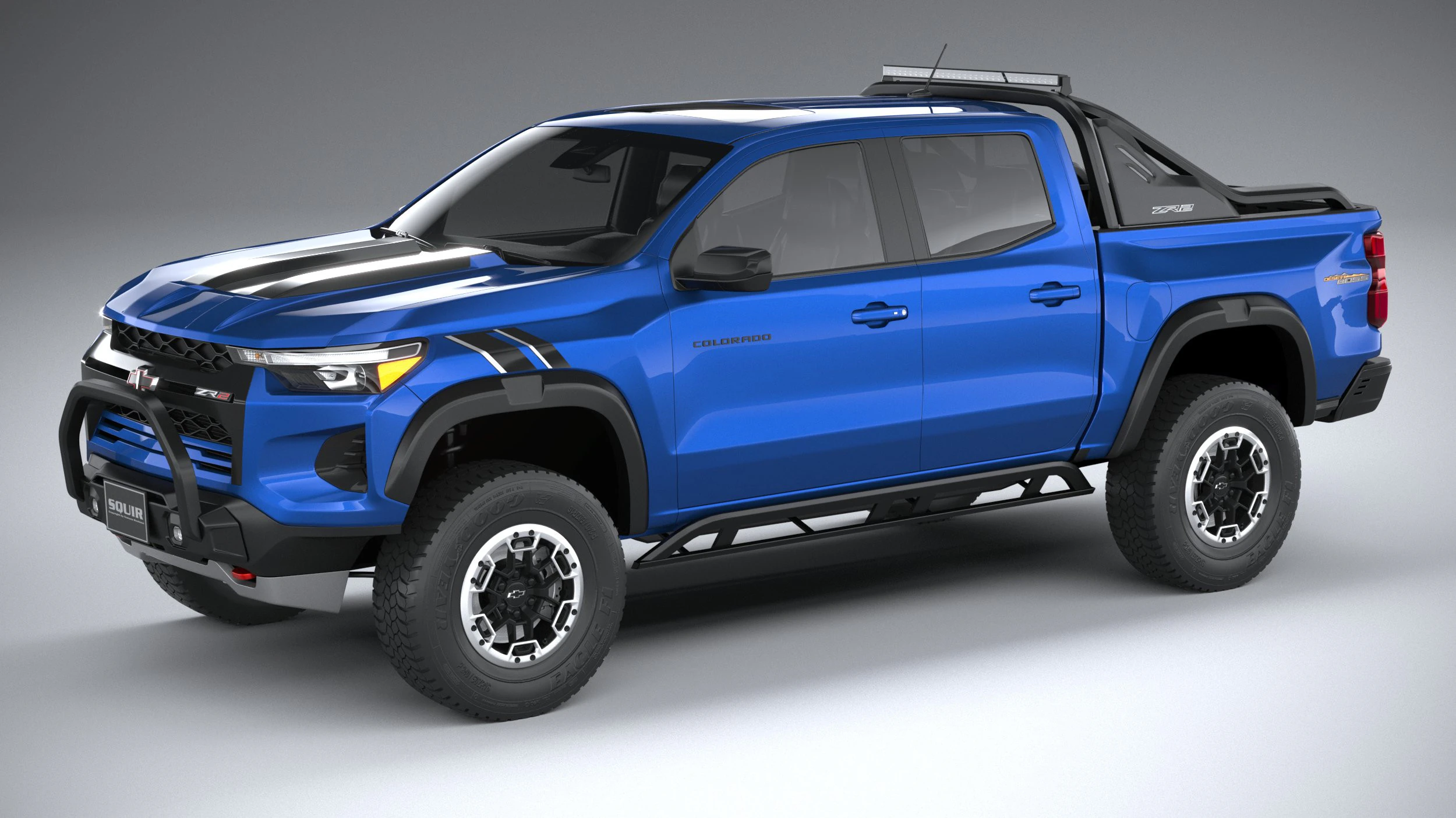 Chevrolet Colorado ZR2 2023 3D Model .c4d .max .obj .3ds .fbx .stl .blend 