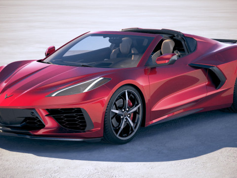 Chevrolet Corvette C8 Stingray 2020 VRAY Model 3D