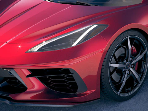Chevrolet Corvette C8 Stingray 2020 VRAY 3D Model