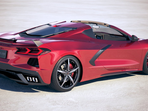 Chevrolet Corvette C8 Stingray 2020 VRAY 3D-Modell