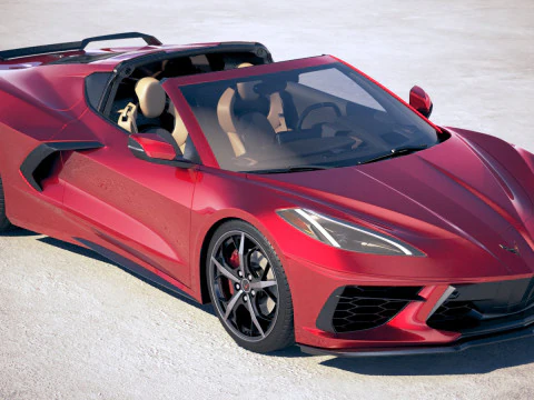 Chevrolet Corvette C8 Stingray 2020 VRAY 3D Model