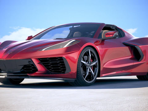 Chevrolet Corvette C8 Stingray 2020 VRAY 3D Model