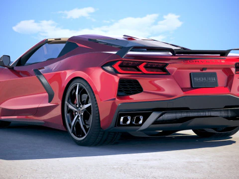 Chevrolet Corvette C8 Stingray 2020 VRAY 3D Model