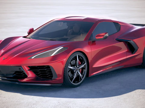 Chevrolet Corvette C8 Stingray 2020 VRAY 3D Model