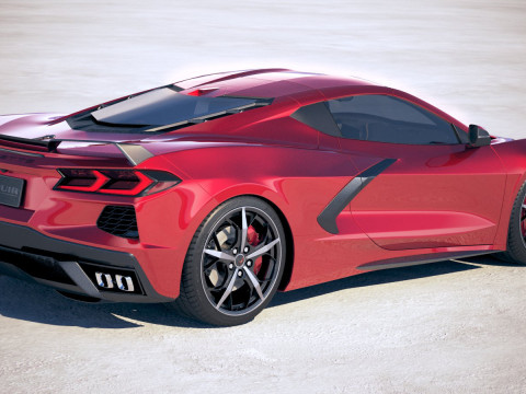 Chevrolet Corvette C8 Stingray 2020 VRAY 3D-Modell