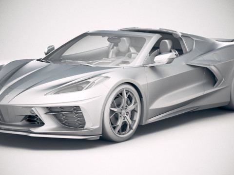 Chevrolet Corvette C8 Stingray 2020 VRAY 3D-Modell