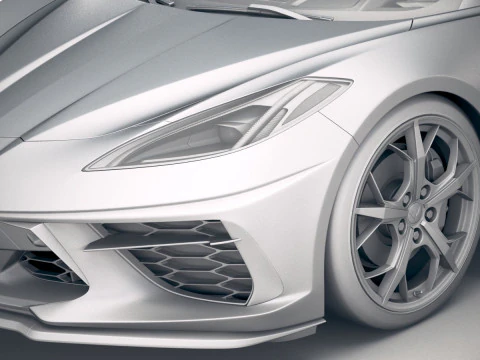 Chevrolet Corvette C8 Stingray 2020 VRAY 3D Model