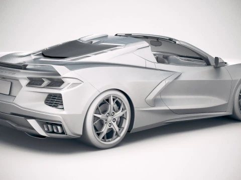 Chevrolet Corvette C8 Stingray 2020 VRAY 3D Model